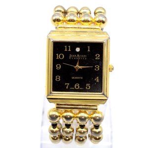 Vintage Joan Rivers Classics Collection Watch Womens Faux Pearl Gold Tone Band